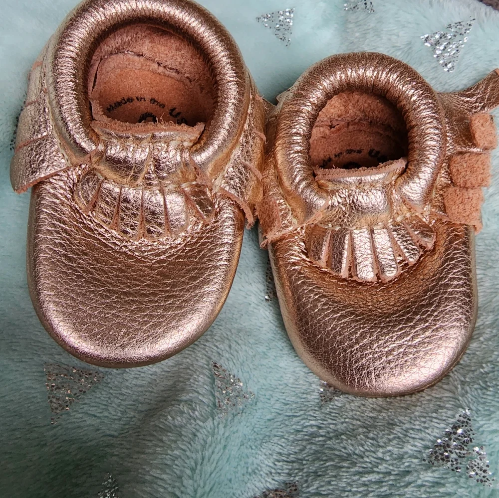 Freshly Picked Rose Gold Moccasins